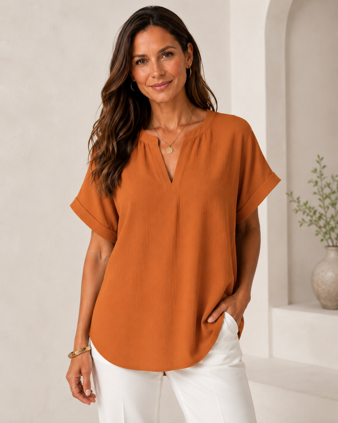 Claudia - Blusa Favorecedora Versátil