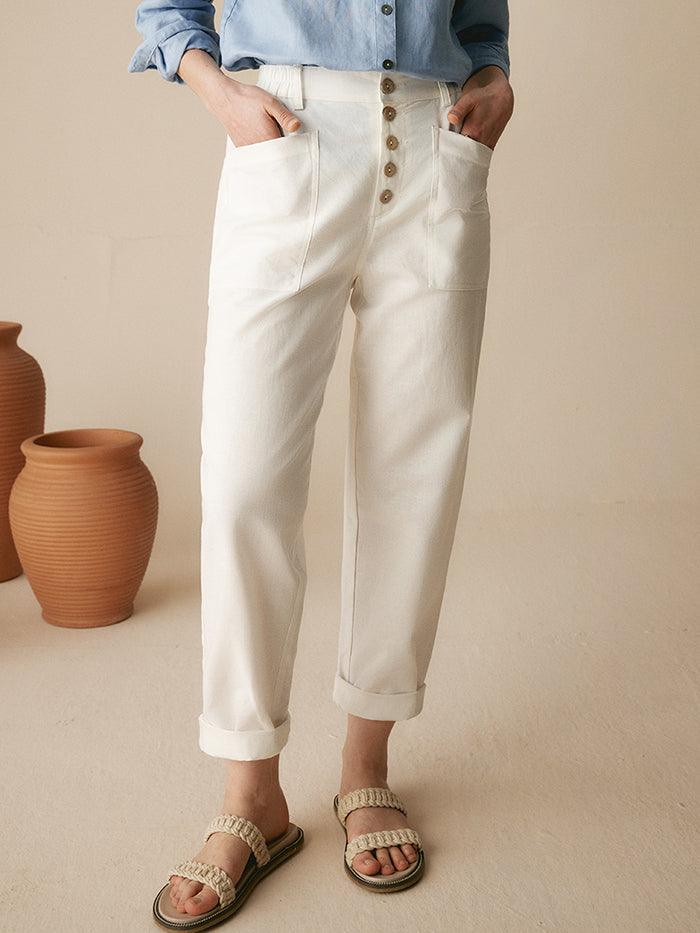 Heidi - Pantalones de Lino Favorecedores
