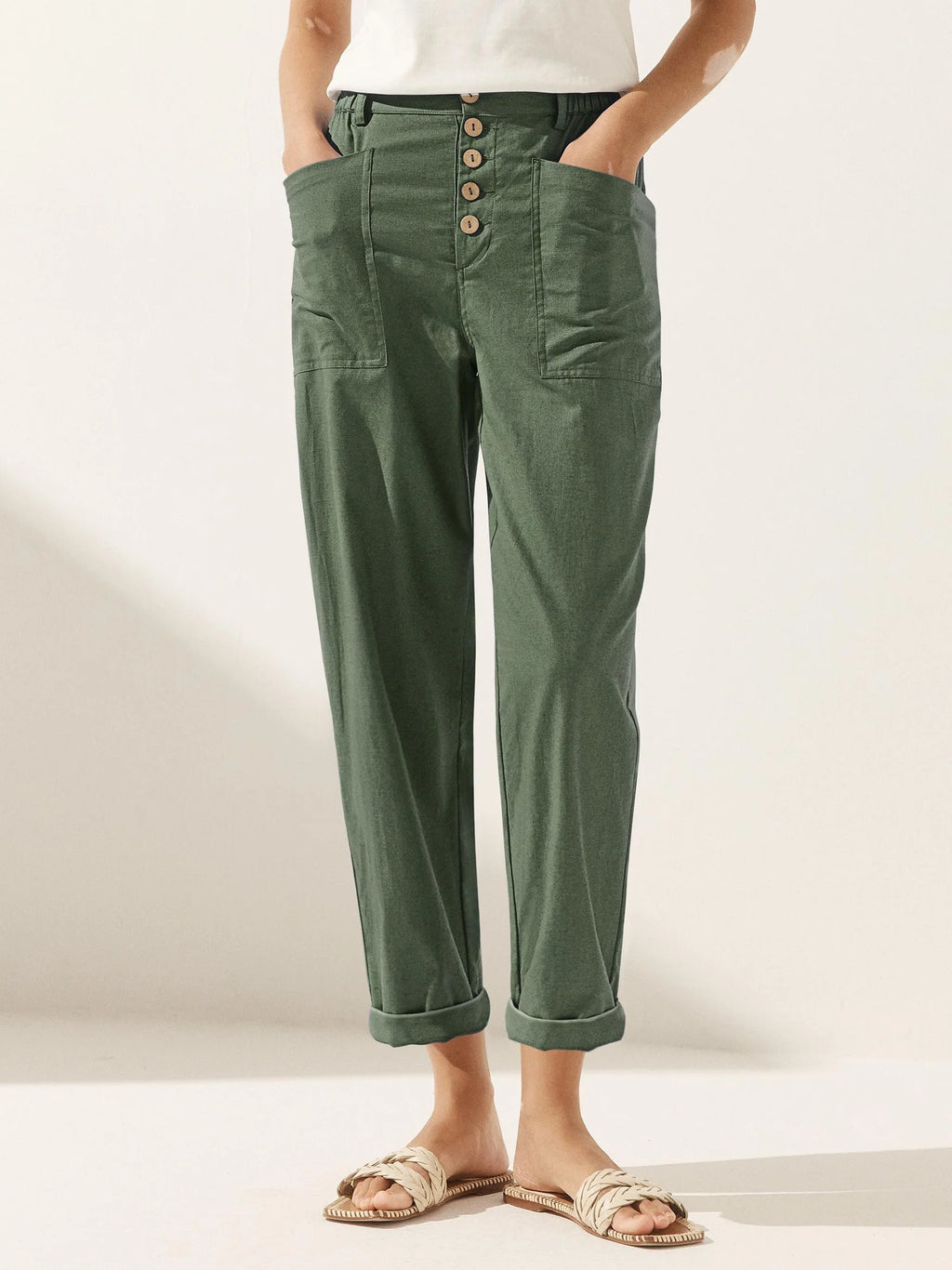 Heidi - Pantalones de Lino Favorecedores