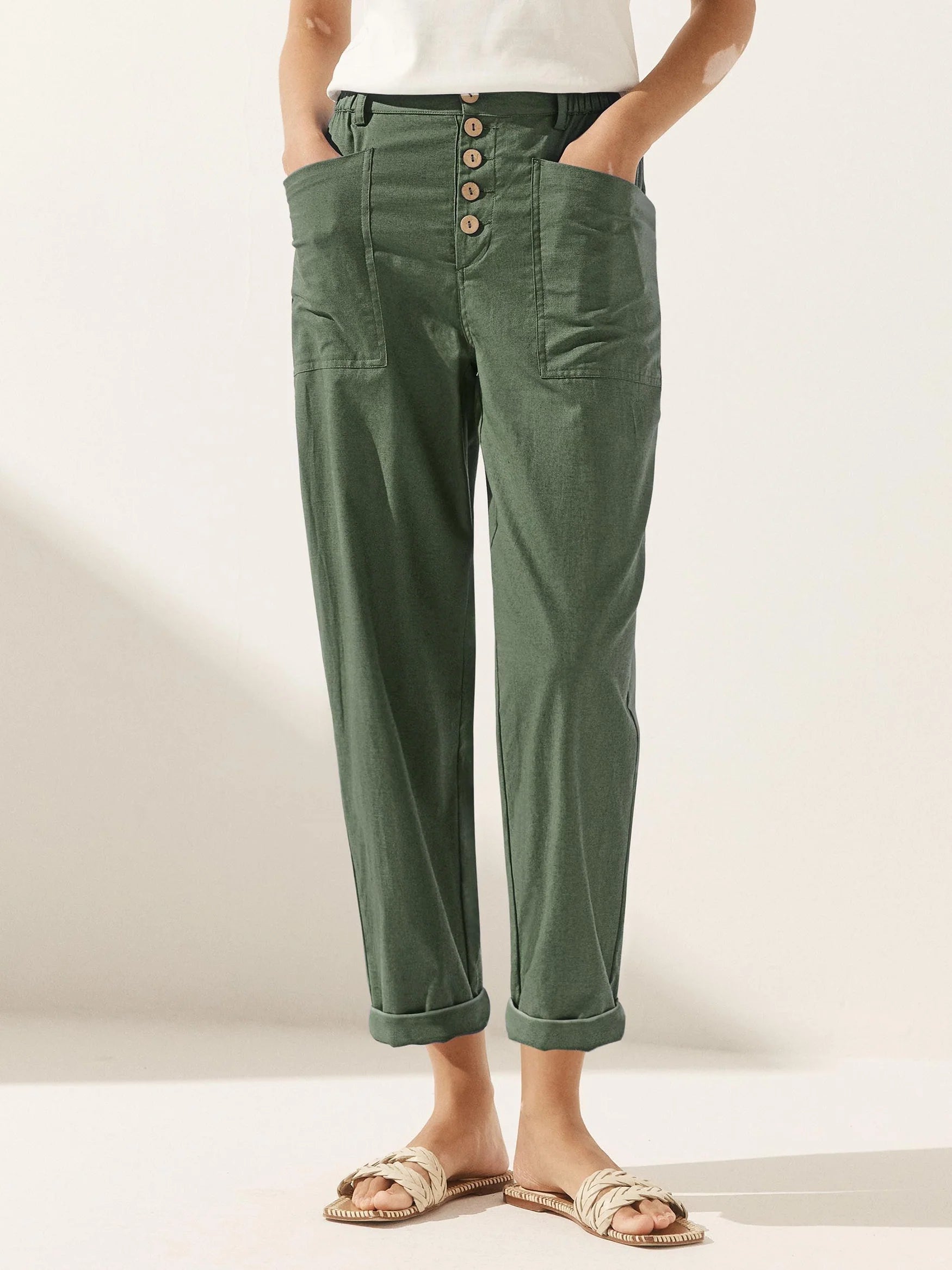 Heidi - Pantalones de Lino Favorecedores