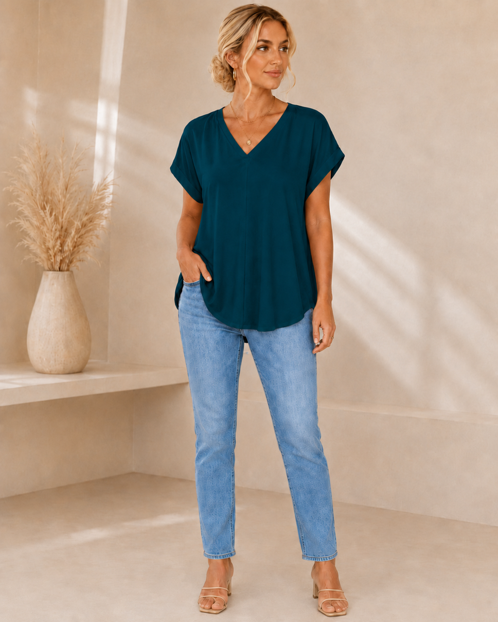 Sofía - Blusa Favorecedora con espalda única