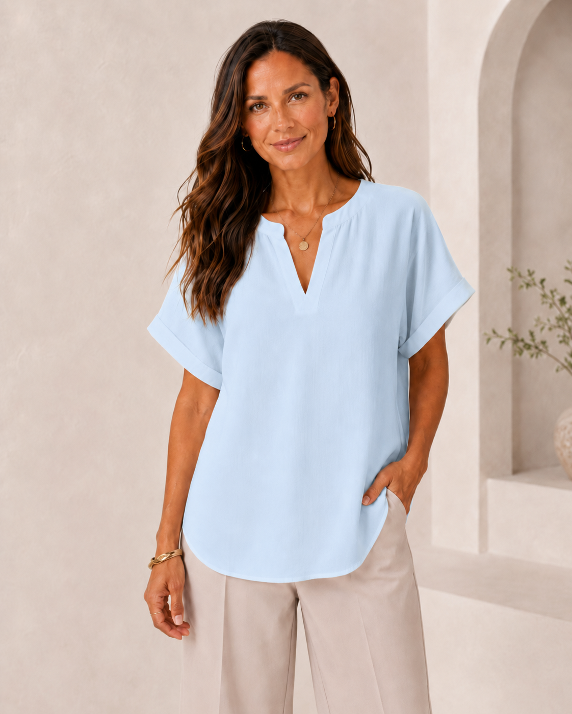 Claudia - Blusa Favorecedora Versátil