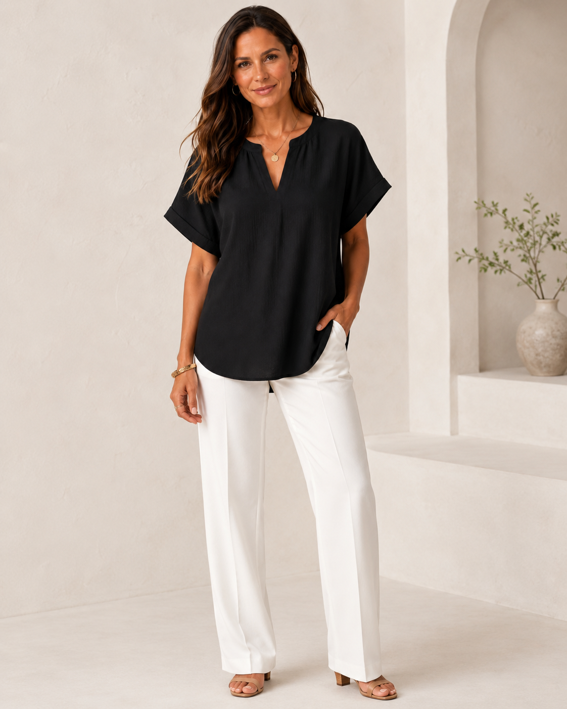 Claudia - Blusa Favorecedora Versátil