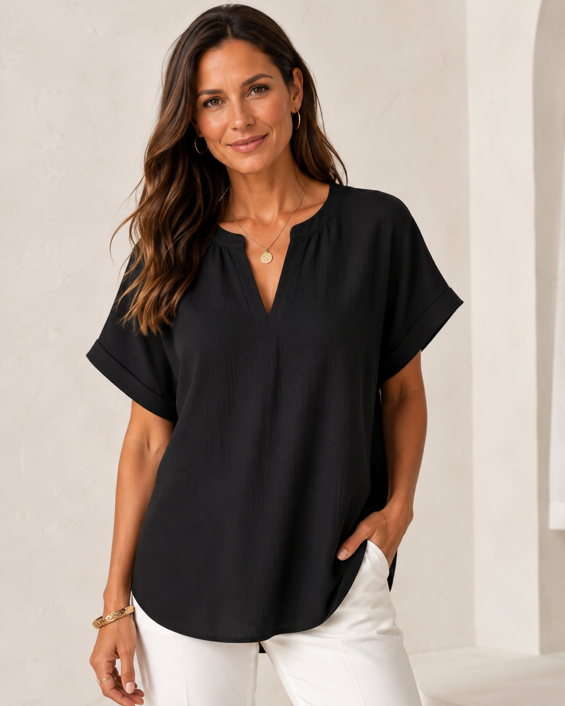 Claudia - Blusa Favorecedora Versátil