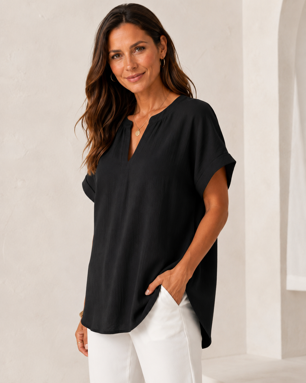 Claudia - Blusa Favorecedora Versátil