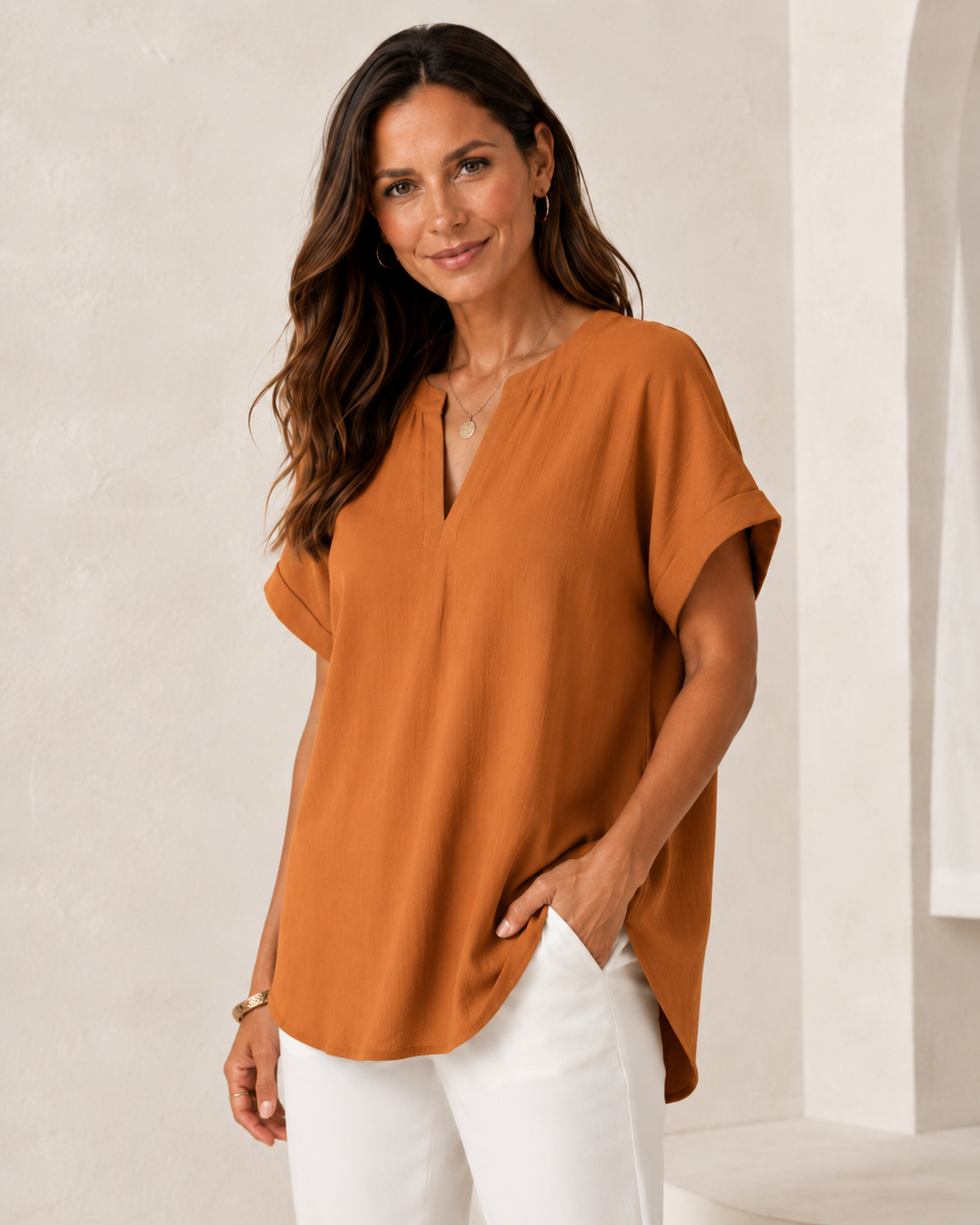 Claudia - Blusa Favorecedora Versátil