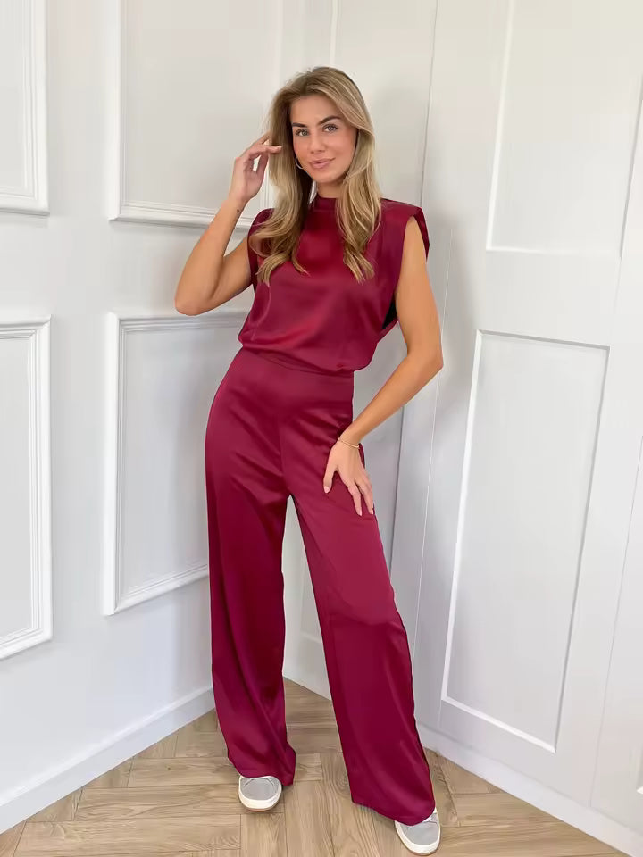 Ángeles - Mono elegante versátil favorecedor satinado