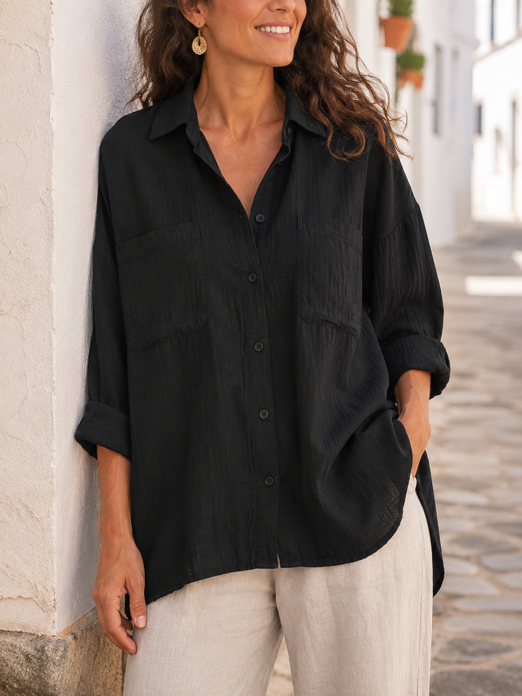 Alba - Camisa Holgada Favorecedora