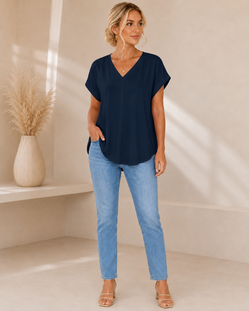 Sofía - Blusa Favorecedora con espalda única