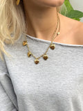 Sitia - Collar de corazones dorado