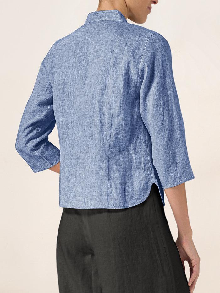 Amelia - Camisa de lino Favorecedora